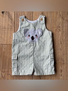 Good Lad Koala Gingham Shortall size 9 Months